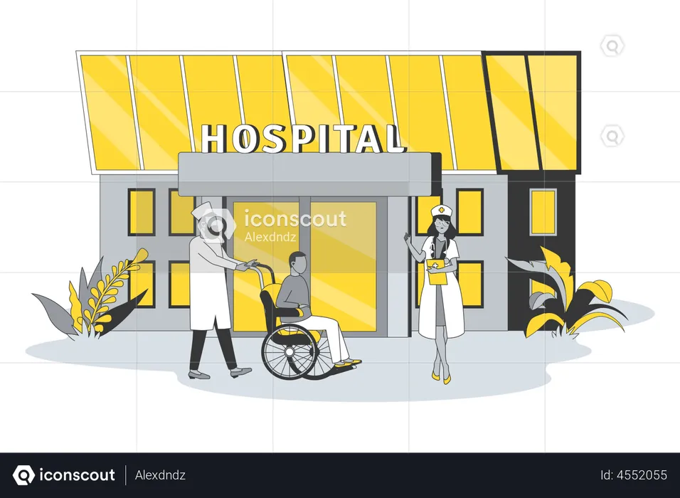 Hospital Building  Illustration