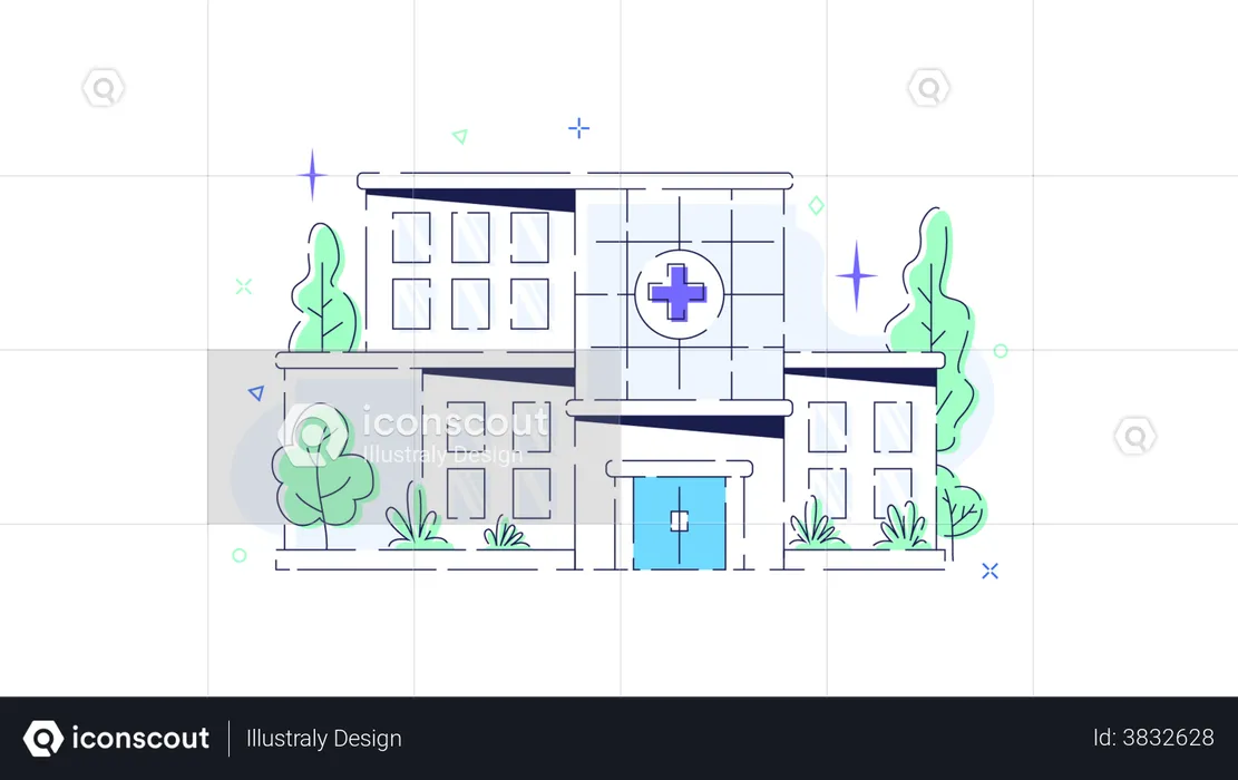 Hospital building  Illustration