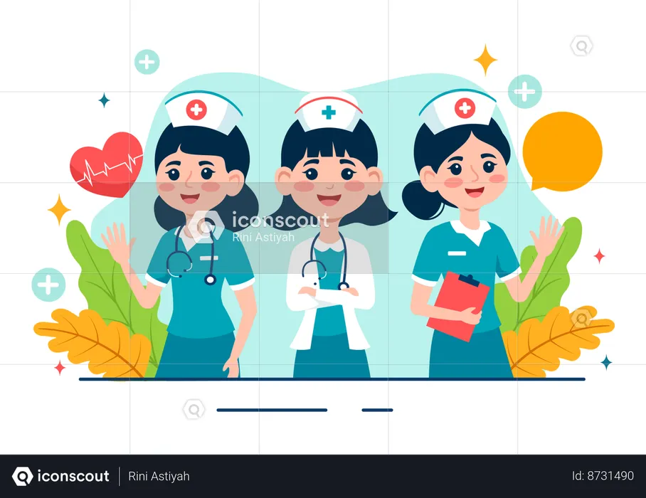 Hospital staff management  Illustration