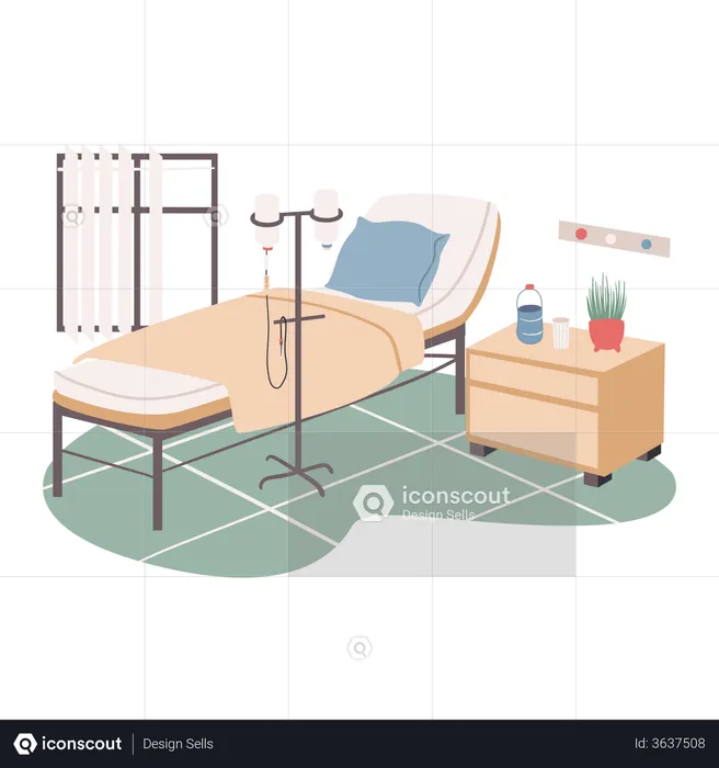 Hospital treatment room  Illustration