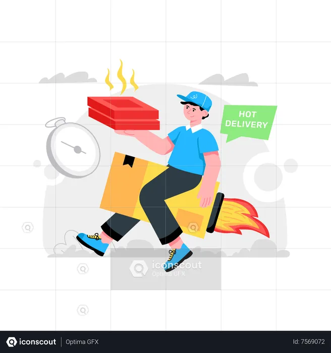 Hot Delivery  Illustration