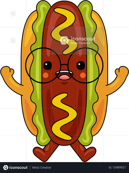 Hot Dog  Illustration