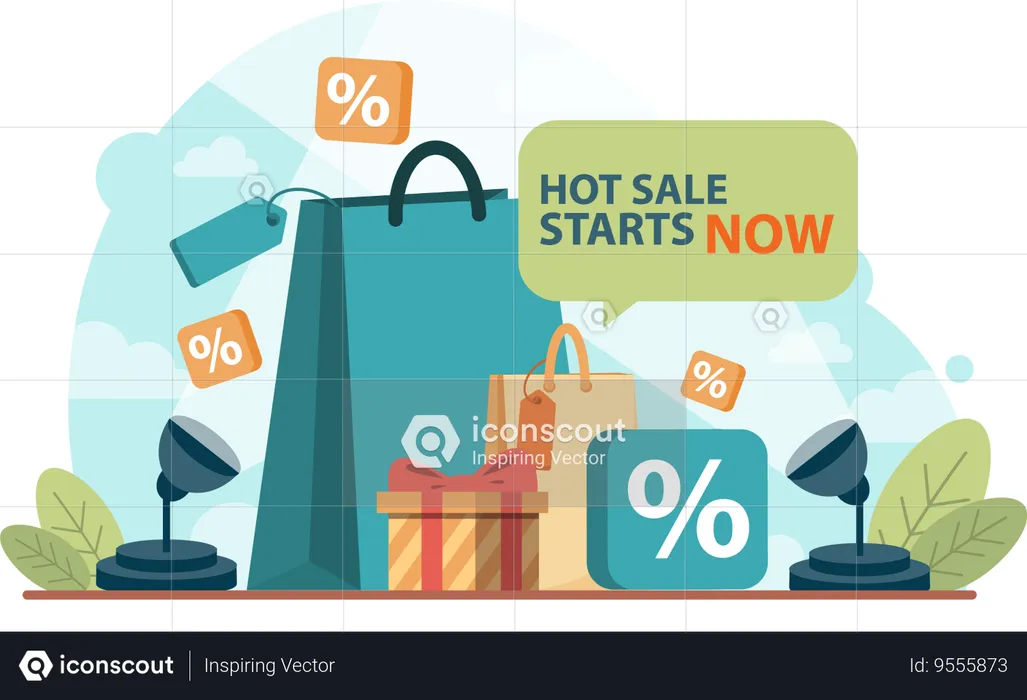 Hot sale start now  Illustration