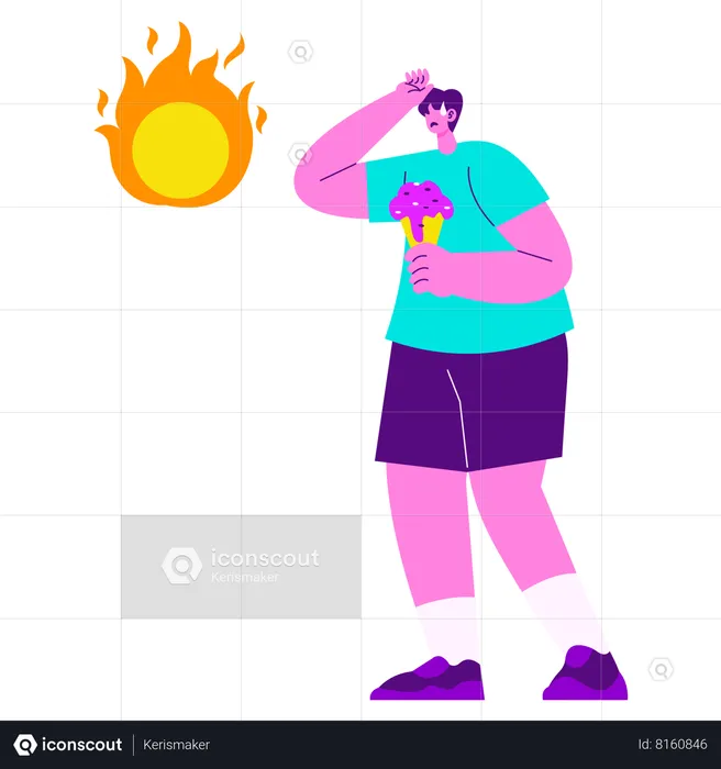 Hot weather  Illustration