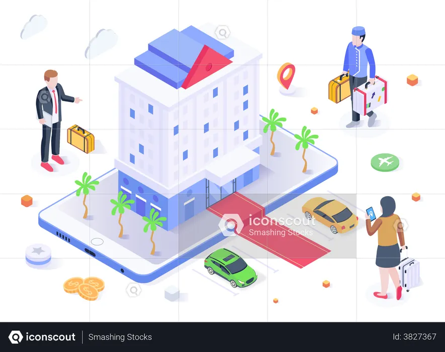 Hotel Booking  Illustration