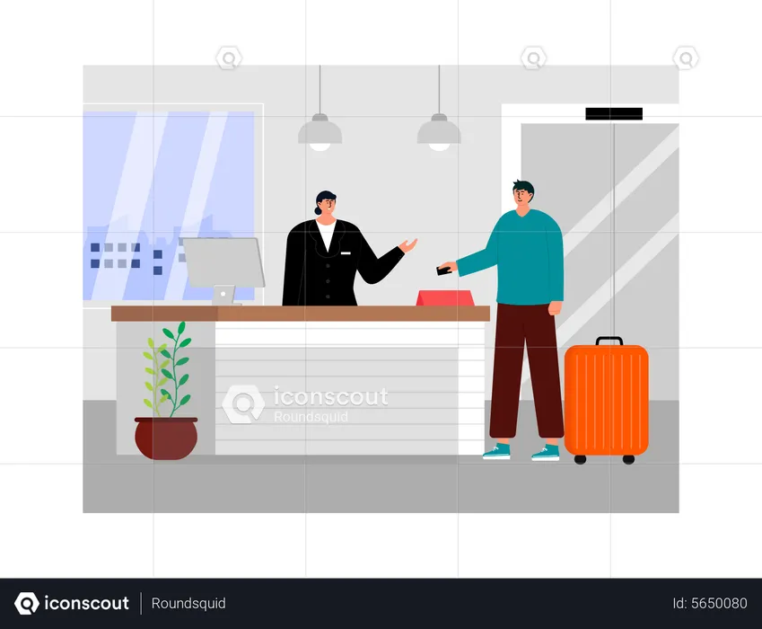 Hotel receptionist  Illustration