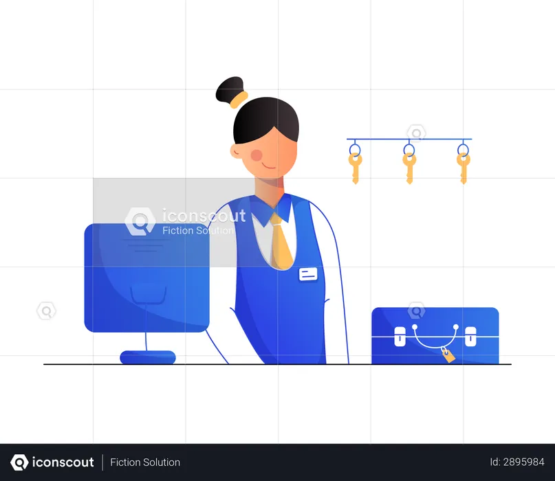 Hotel Receptionist  Illustration