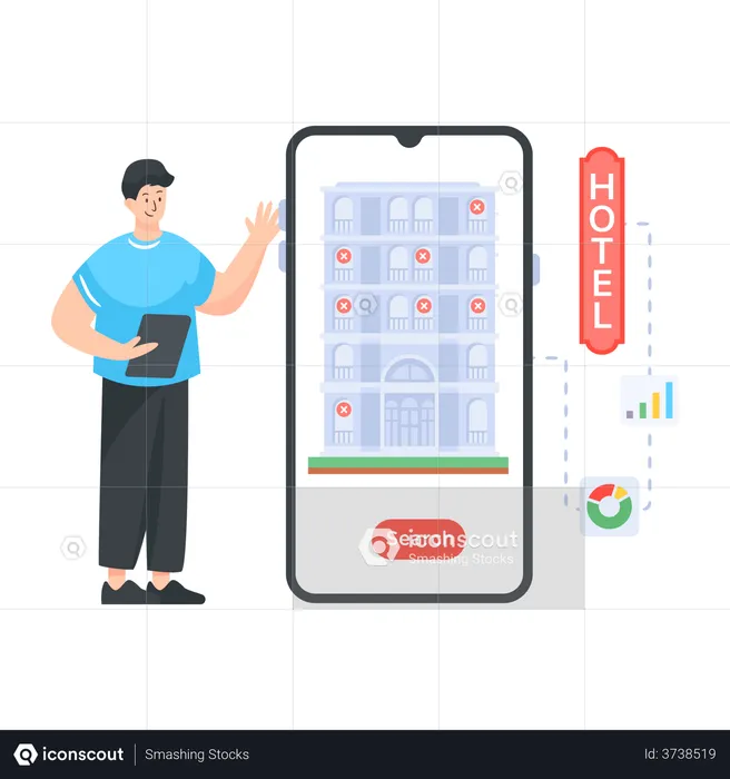 Hotel revenue management system  Illustration