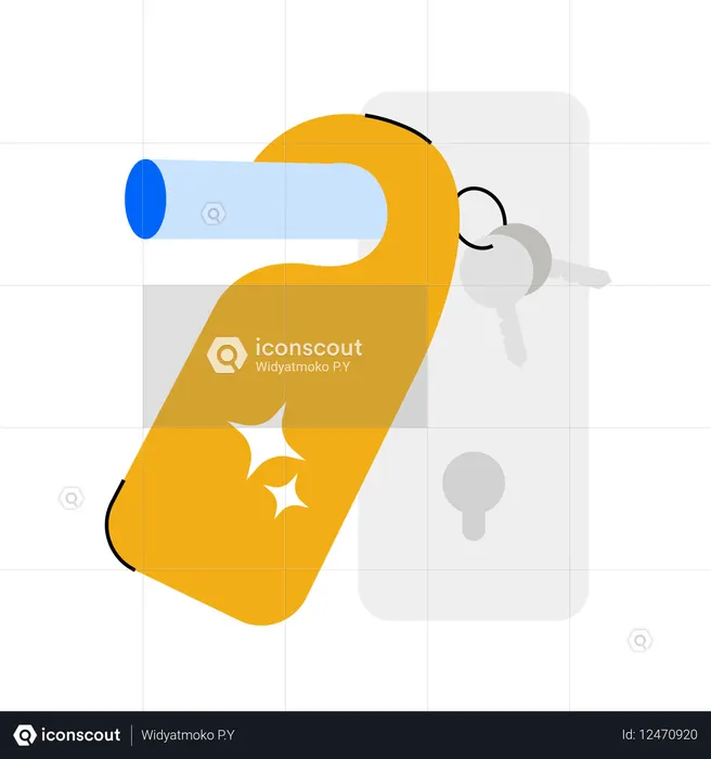 Hotel room tag  Illustration