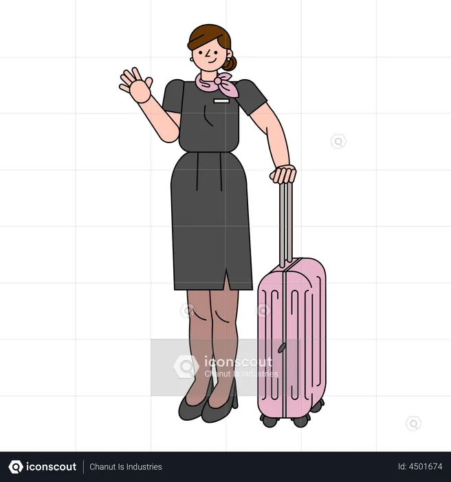 Hôtesse de l'air  Illustration