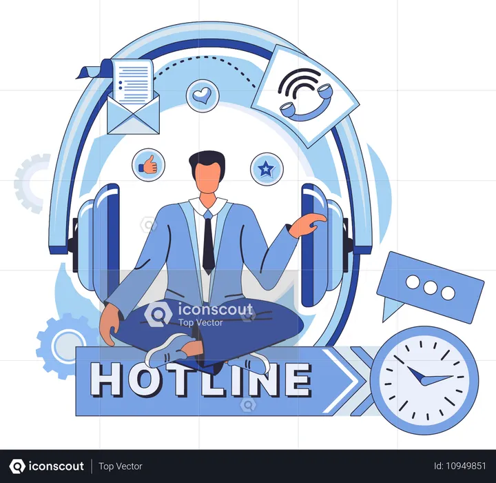 Hotline expert advice on navigating complexities internet  Illustration