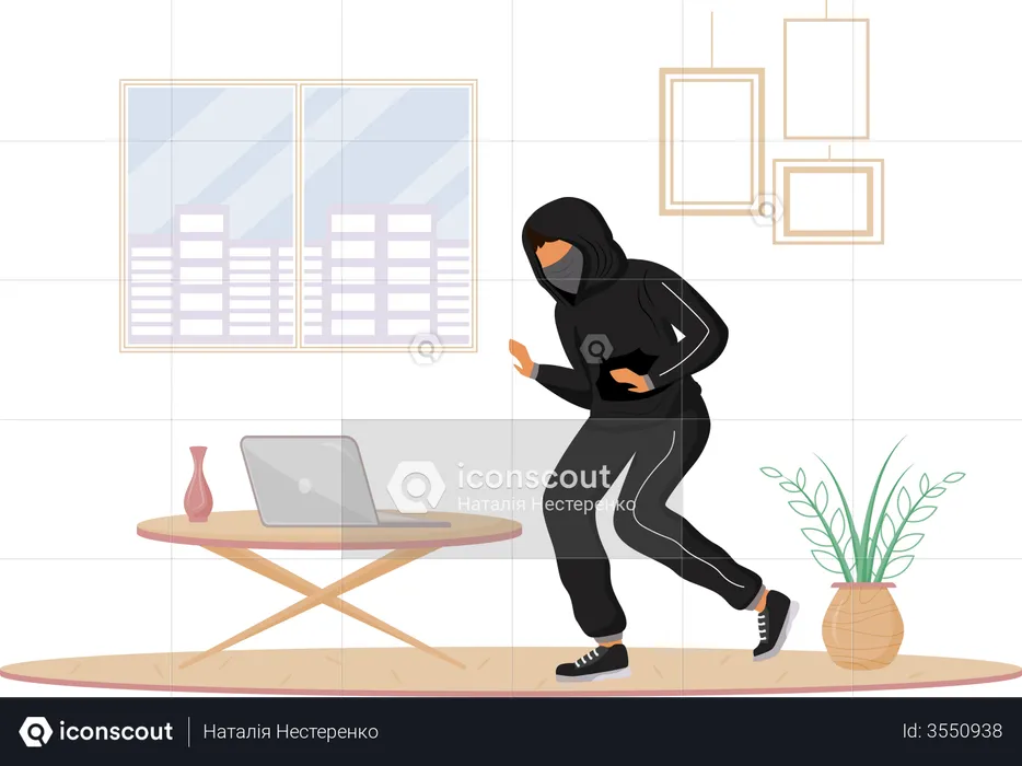 House burglary  Illustration