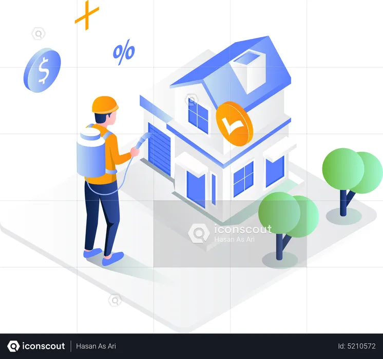 House cleaning service  Illustration