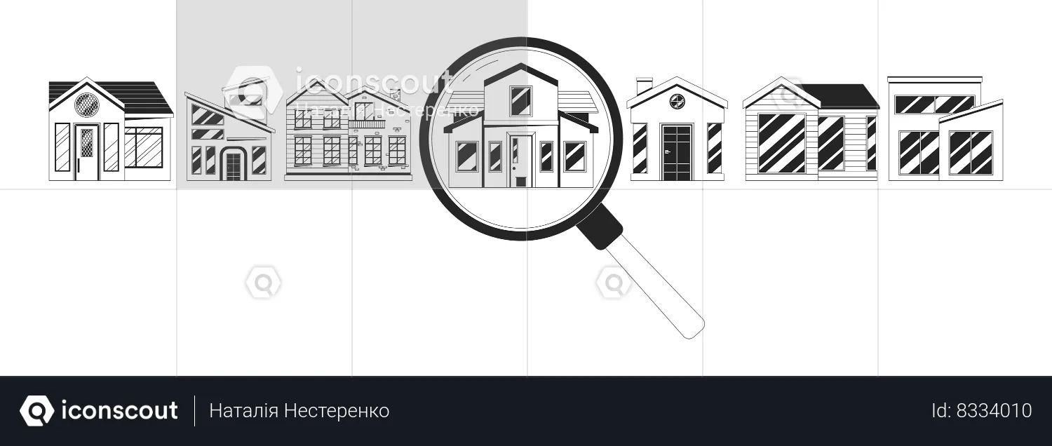 House hunting options choosing  Illustration