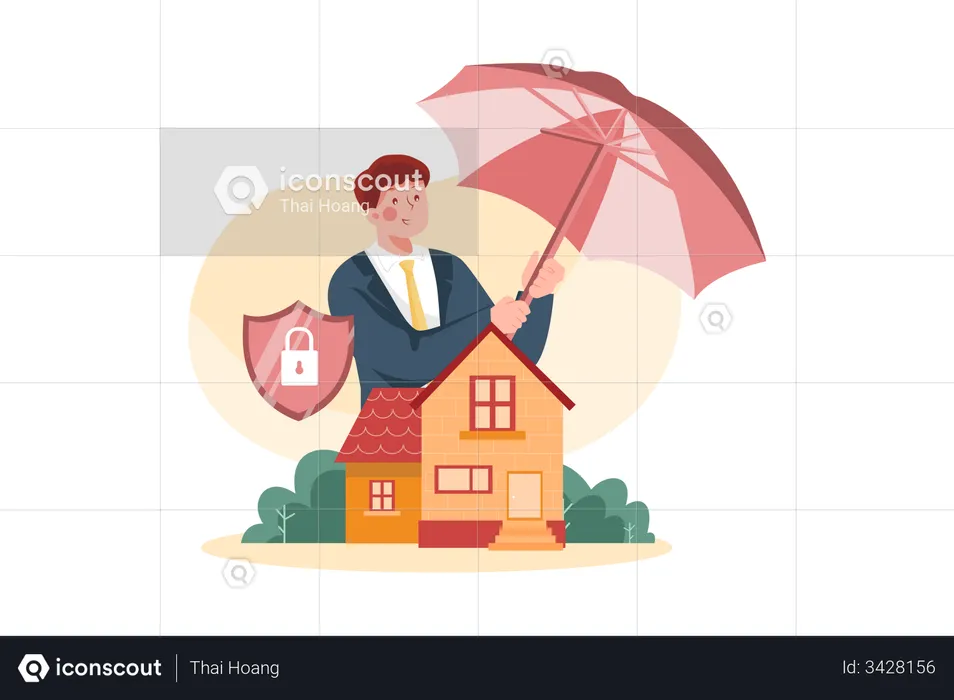 House Insurance  Illustration