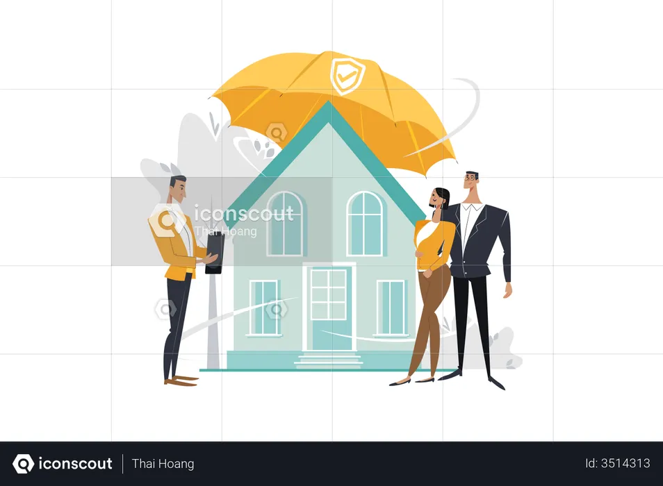 House Insurance  Illustration