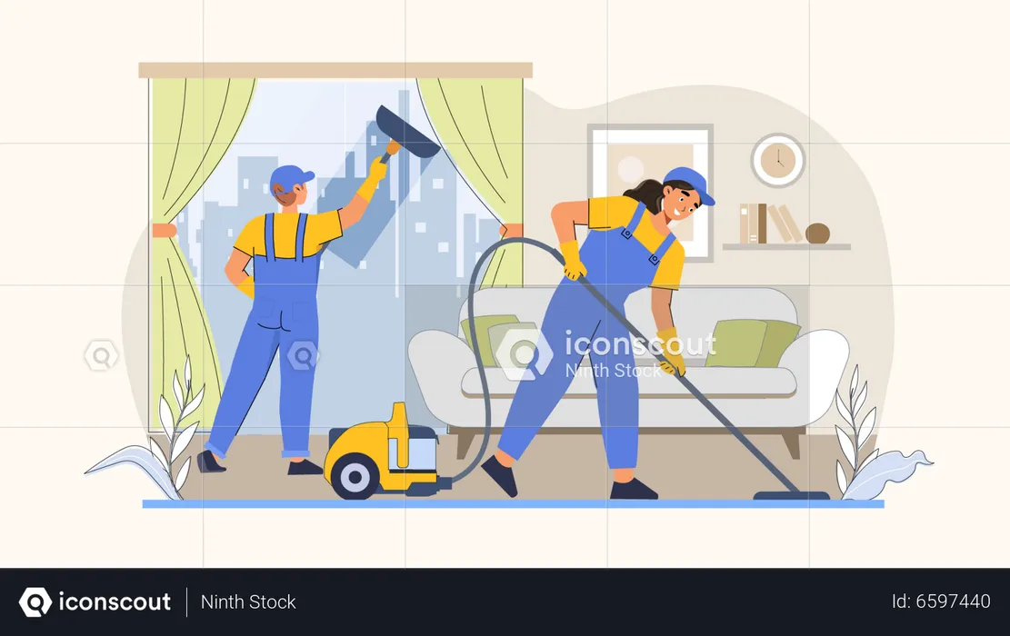 House Keeping service  Illustration