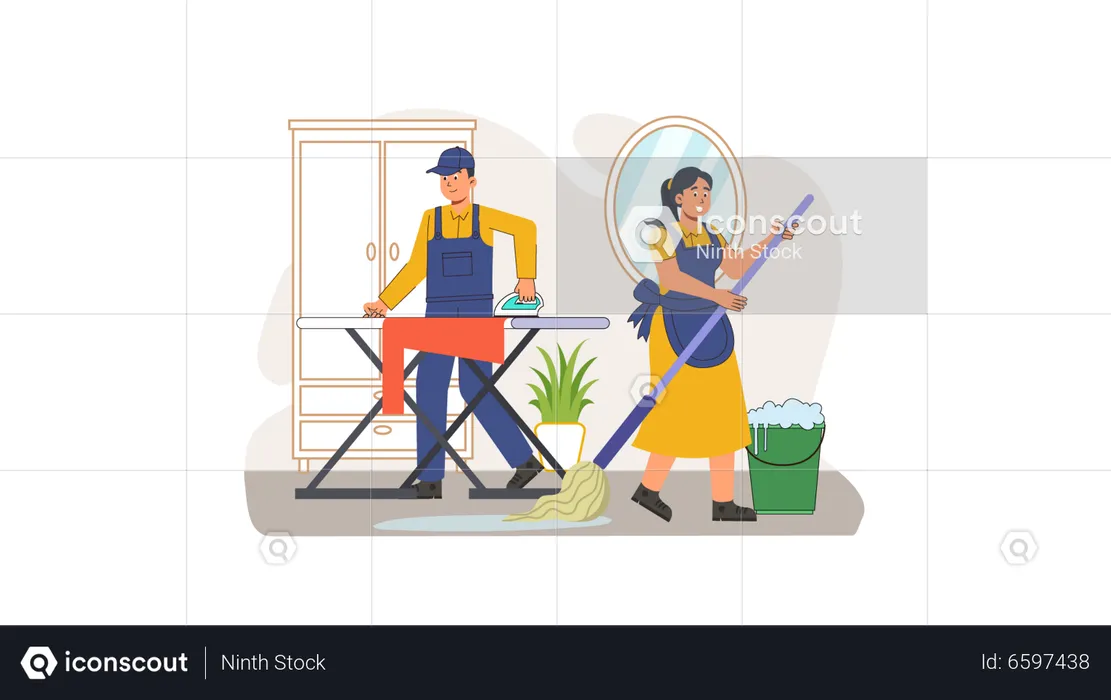 House Keeping Services  Illustration