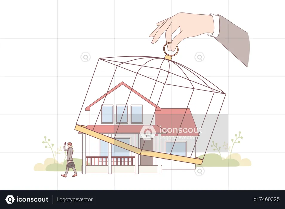 House mortgage paid off  Illustration