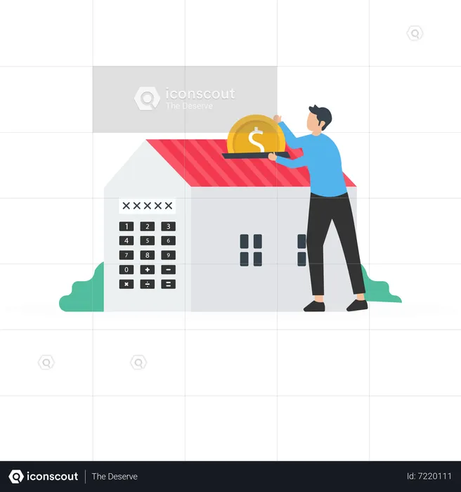 House mortgage payment  Illustration