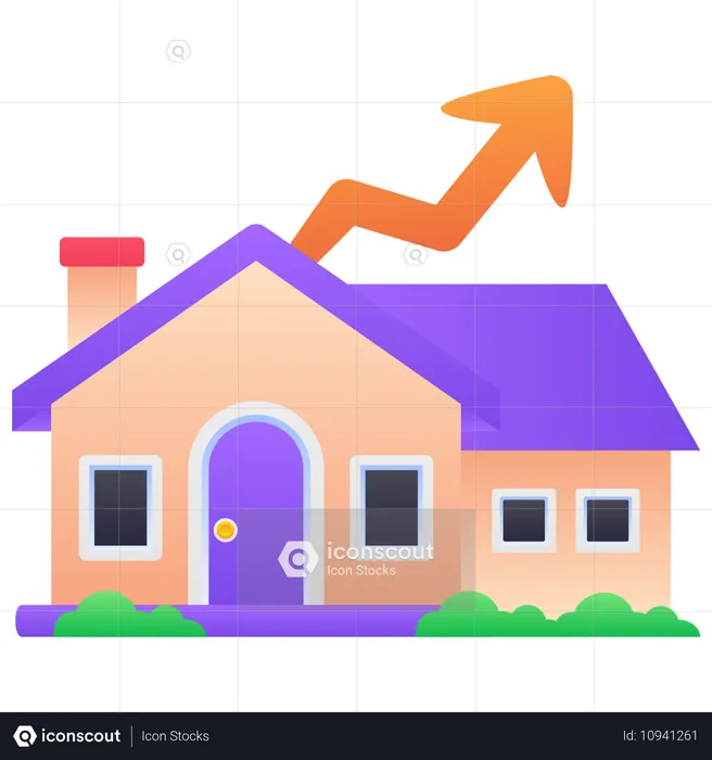 House Price Rising  Illustration