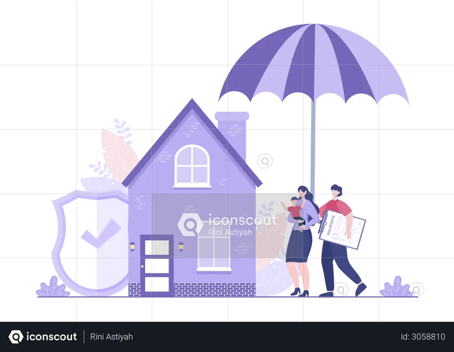 House protection Insurance  Illustration