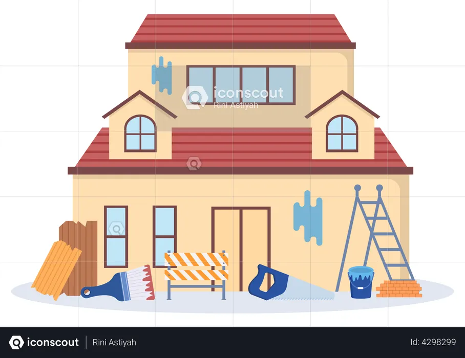 House Repairing Service  Illustration