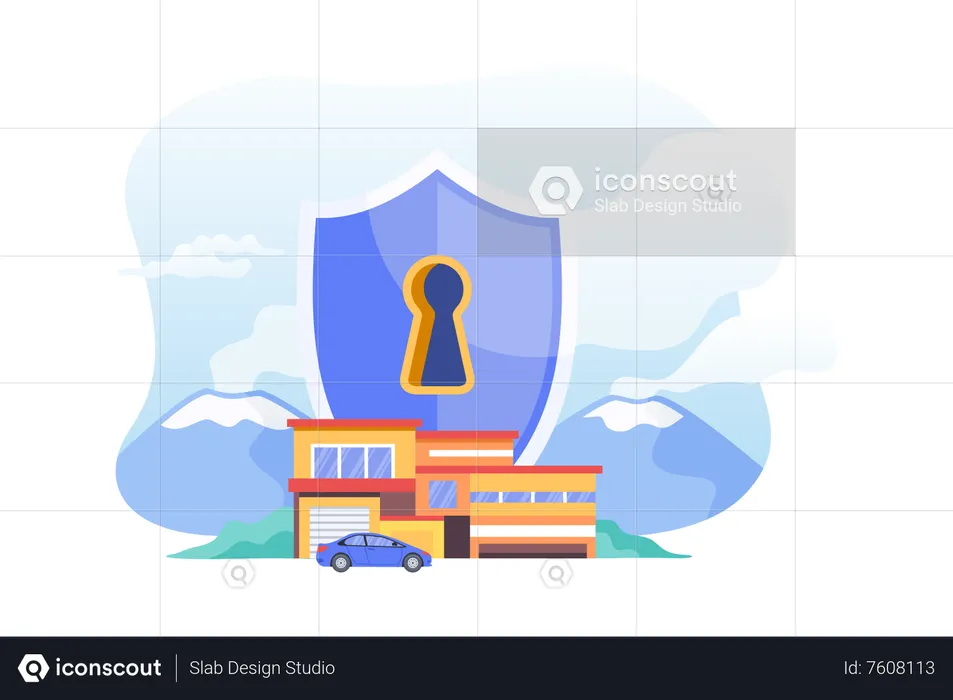 House Security Key  Illustration