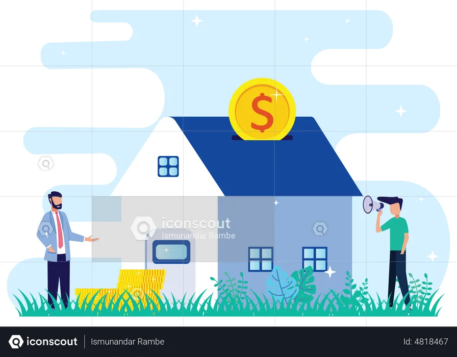 House Selling Advertisement  Illustration