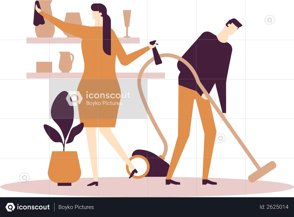 Household chores  Illustration