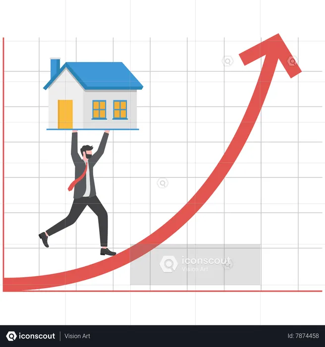 Housing price up  Illustration