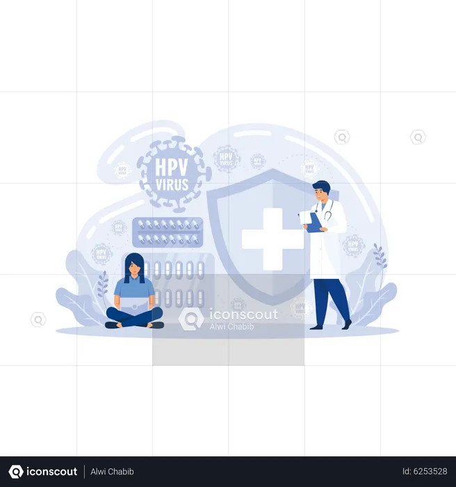 HPV test  Illustration