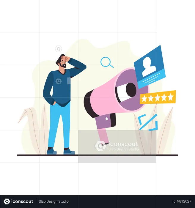 HR doing hiring marketing  Illustration