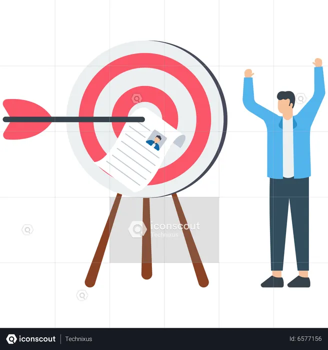 Hr Human Resources Find Perfect Talent For Interview  Illustration