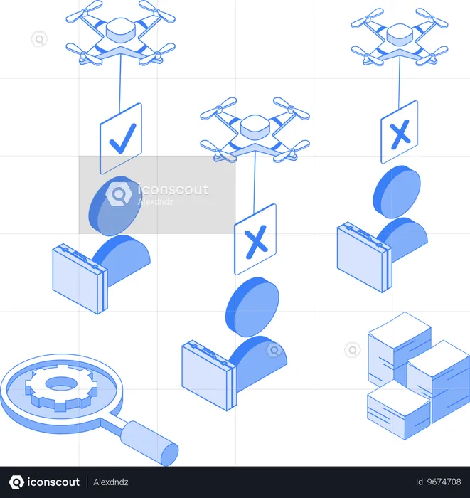 Hr management and candidate  Illustration