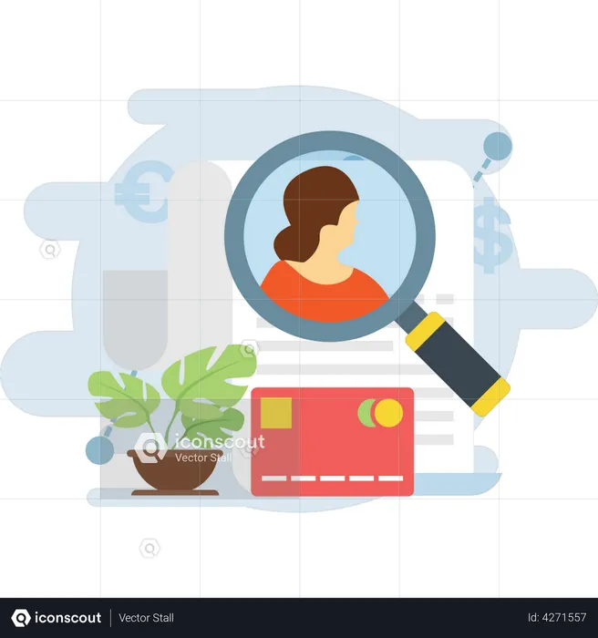 HR of company doing profile evaluation  Illustration