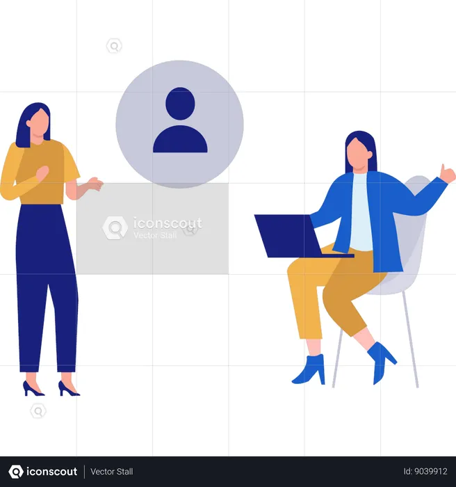 HR Team is discussing employee's account  Illustration