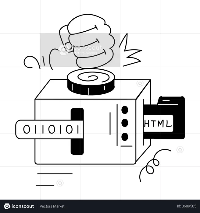 HTML Coding  Illustration