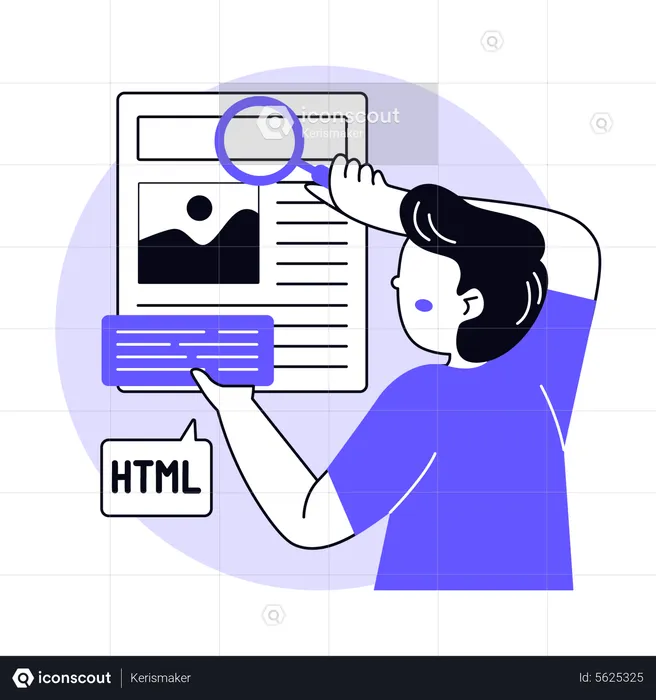 HTML Programmer  Illustration