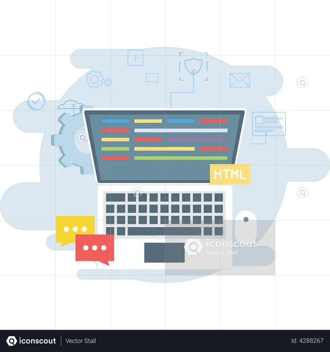 HTML programming  Illustration