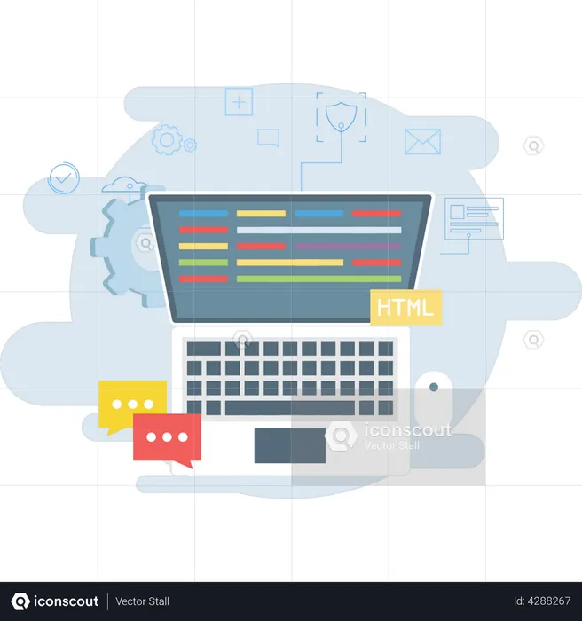 HTML programming  Illustration