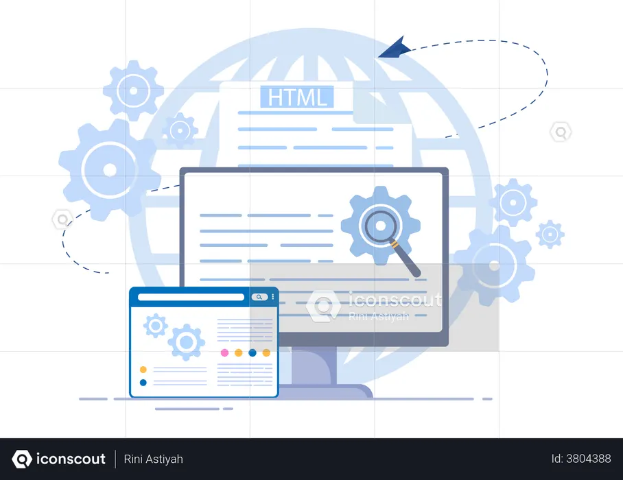 HTML programming  Illustration