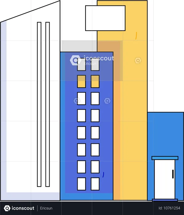 거대한 아파트  일러스트레이션