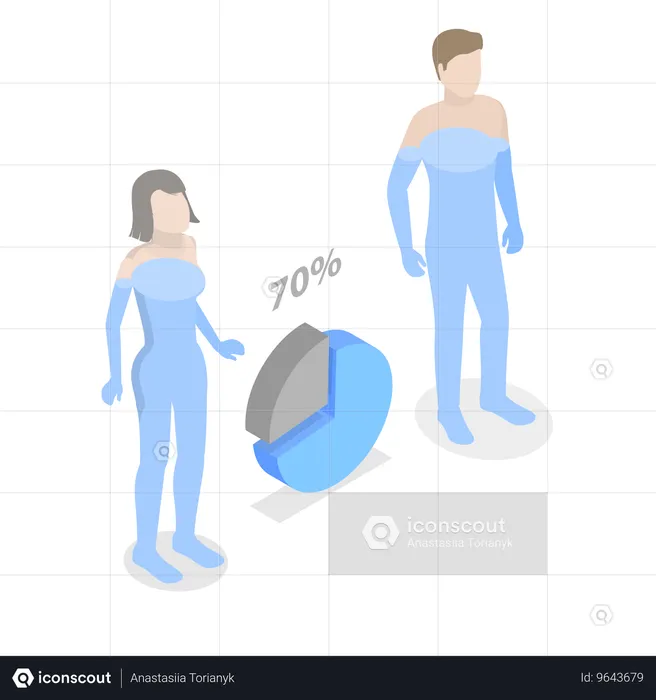 Human Body Water Proportion  Illustration