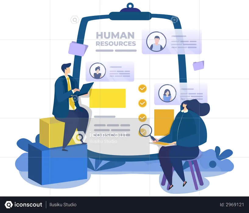 Human resources team  Illustration