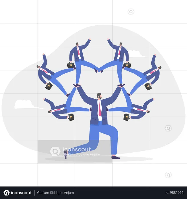 Human social network  Illustration