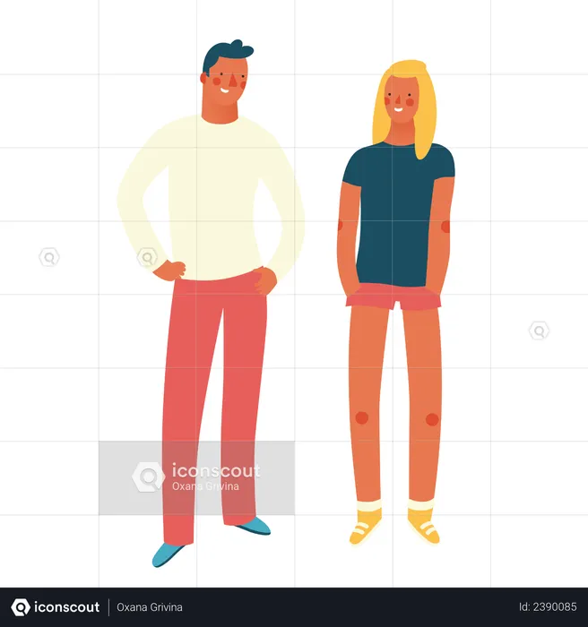 Husband and wife  Illustration