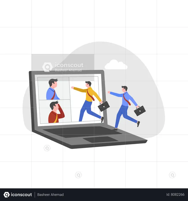 Hybrid work  Illustration
