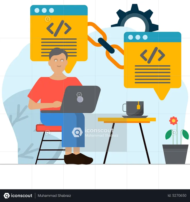 Hyperlink Development  Illustration