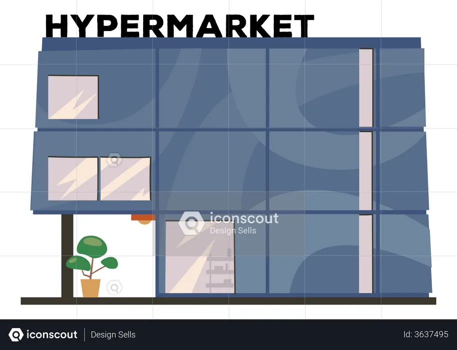 Hypermarkt  Illustration